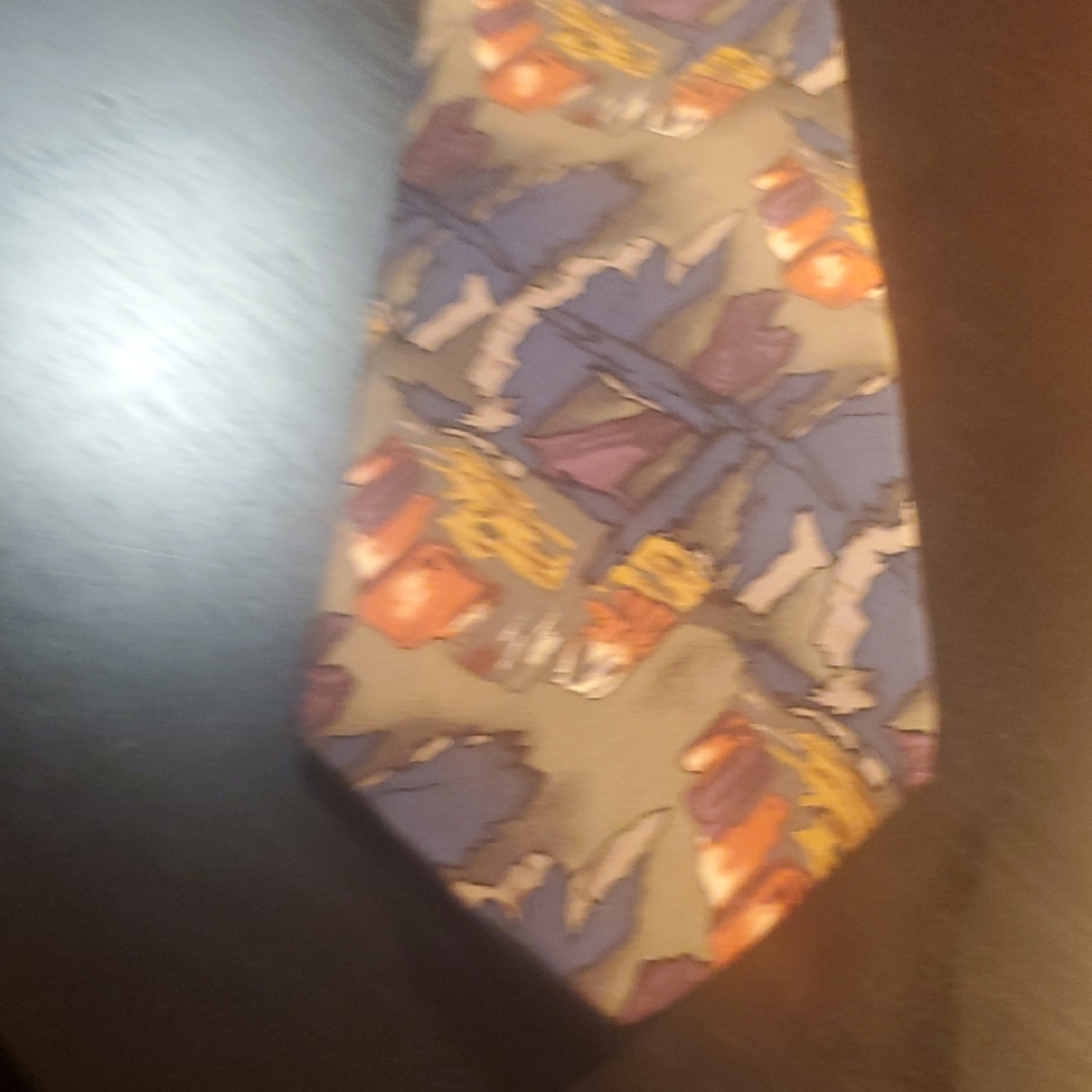 Jerry  Garcia Multicolor  Artistic  Silk Tie
